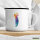 Emaille Tasse Golf Spieler bunte Silhouette 300ml Vintage Emaille Becher