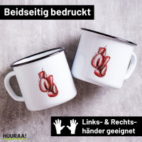 Emaille Tasse Boxhandschuh Comic 300ml Vintage Emaille...