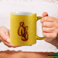 Glitzertasse Boxhandschuh Comic 330ml