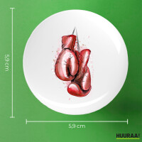 Button Boxhandschuh Comic