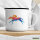 Emaille Tasse Pferderennen Jockey bunte Silhouette 300ml Vintage Emaille Becher