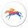 Aufkleber Pferderennen Jockey bunte Silhouette 10cm