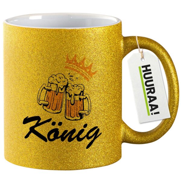 Glitzertasse König Schützenfest 330ml