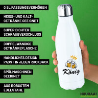 Edelstahl-Trinkflasche König Schützenfest 500ml Wasserflasche