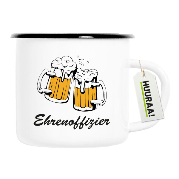 Emaille Tasse Ehrenoffizier Schützenfest 300ml Vintage Emaille Becher