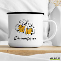 Emaille Tasse Ehrenoffizier Schützenfest 300ml Vintage Emaille Becher
