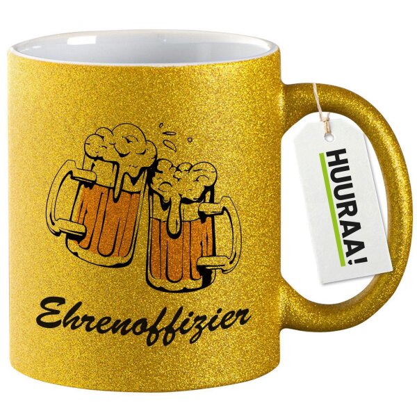 Glitzertasse Ehrenoffizier Schützenfest 330ml