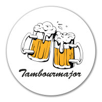 Aufkleber Tambourmajor Spielmannszug 10cm rund