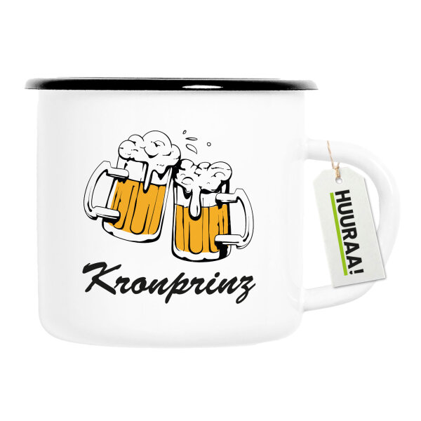 Emaille Tasse Kronprinz Schützenfest 300ml Vintage Emaille Becher