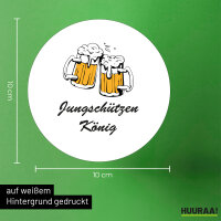 Aufkleber Jungschützenkönig Schützenfest 10cm rund