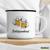 Emaille Tasse Schützenoberst Schützenfest 300ml Vintage