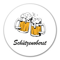 Aufkleber Schützenoberst Schützenfest 10cm rund