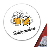 Aufkleber Schützenoberst Schützenfest 10cm rund