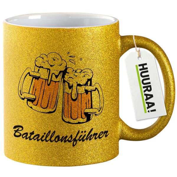 Glitzertasse Bataillonsführer Schützenfest 330ml
