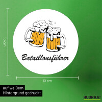 Aufkleber Bataillonsführer Schützenfest 10cm rund