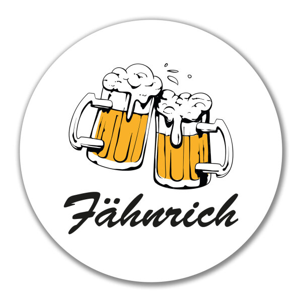 Aufkleber Fähnrich Schützenfest 10cm rund