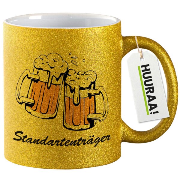 Glitzertasse Standartenträger Schützenfest 330ml