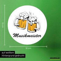 Aufkleber Musikmeister Schützenfest 10cm rund