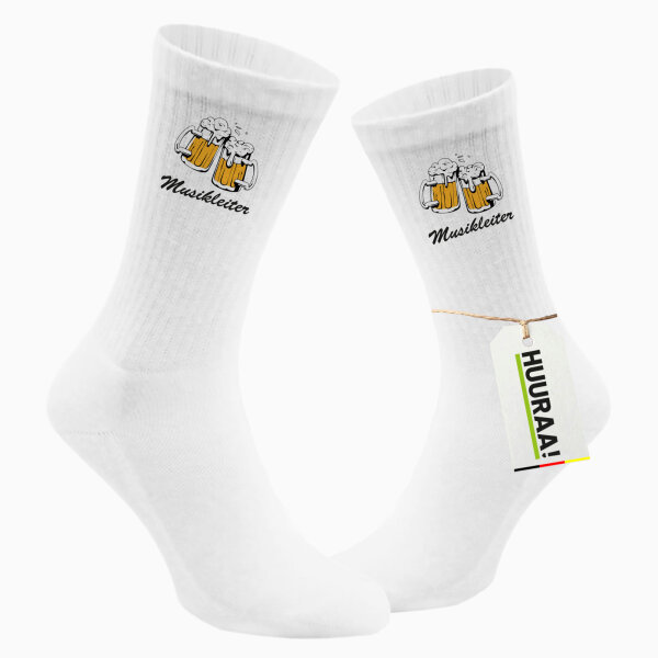 Unisex Socken Musikleiter Spielmannszug Größe 37/46 White Motiv Tennissocken