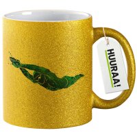 Glitzertasse Schwimmen bunte Silhouette 330ml