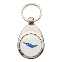 Schlüsselanhänger Schwimmen bunte Silhouette