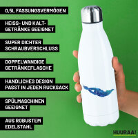Trinkflasche Schwimmen bunte Silhouette 500ml Edelstahl Wasserflasche