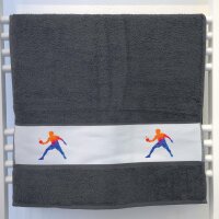 Handtuch Tischtennis bunte Silhouette 50x100cm
