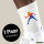 Unisex Socken Tischtennis bunte Silhouette Größe 37/46 White Motiv Tennissocken