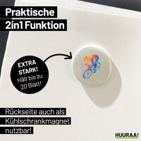 Magnet Radsport bunte Silhouette 59mm Kühlschrankmagnet