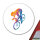 Aufkleber Radsport bunte Silhouette 10cm