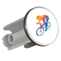 Waschbeckenstöpsel Radsport bunte Silhouette 4cm...