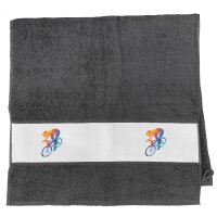 Handtuch Radsport bunte Silhouette 50x100cm