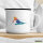 Emaille Tasse Ski fahren bunte Silhouette 300ml Vintage