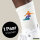 Unisex Socken Snowboarden bunte Silhouette Größe 37/46 White Motiv Tennissocken