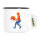Emaille Tasse Hobby Horsing bunte Silhouette 300ml Vintage