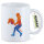 Kaffeetasse Hobby Horsing bunte Silhouette 330ml
