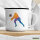Emaille Tasse Volleyballerin bunte Silhouette 300ml Vintage Emaille Becher