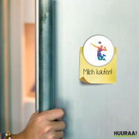 Magnet Volleyballer bunte Silhouette 59mm...