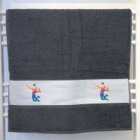 Handtuch Volleyballer bunte Silhouette 50x100cm