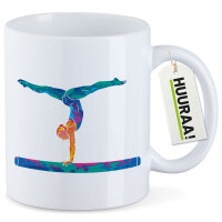 Kaffeetasse Gymnastik Schwebebalken 330ml