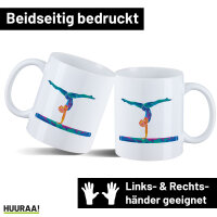 Kaffeetasse Gymnastik Schwebebalken 330ml