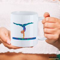 Kaffeetasse Gymnastik Schwebebalken 330ml