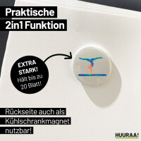Magnet Gymnastik Schwebebalken 59mm Kühlschrankmagnet Flaschenöffner