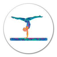 Aufkleber Gymnastik Schwebebalken 10cm