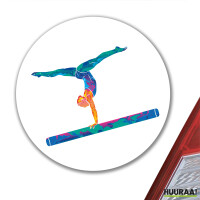 Aufkleber Gymnastik Schwebebalken 10cm