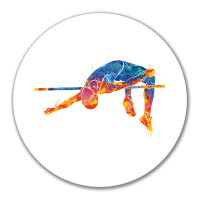 Aufkleber Leichtathletik Hochsprung 10cm rund