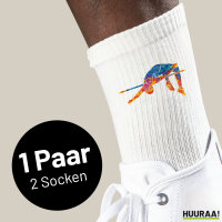 Unisex Socken Leichtathletik Hochsprung Größe 37/46 White Motiv Tennissocken