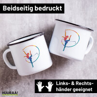 Emaille Tasse Rhythmische Sportgymnastik Turnen 300ml...