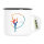 Emaille Tasse Rhythmische Sportgymnastik Turnen 300ml Vintage Emaille Becher