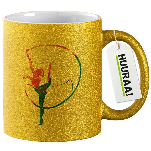 Glitzertasse Rhythmische Sportgymnastik Turnen 330ml